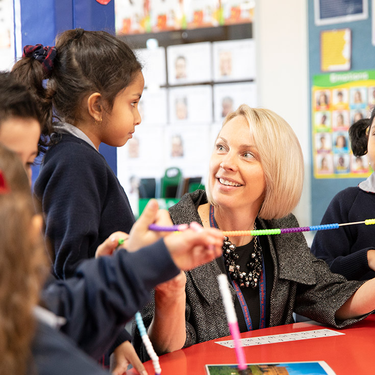 Sacred Heart Catholic Primary School Westmead teacher with students