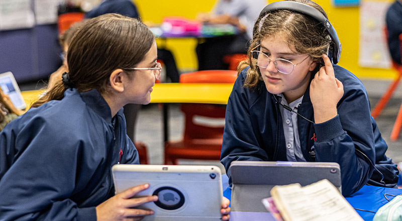 Sacred Heart Catholic Primary School Westmead students supporting each other