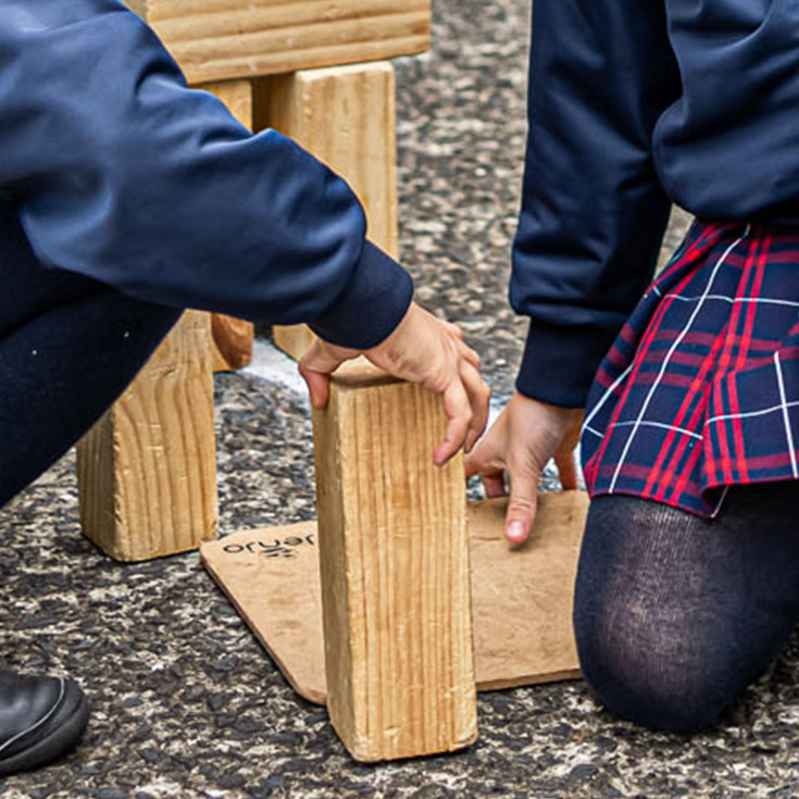 Sacred Heart Catholic Primary School Westmead students building with blocks