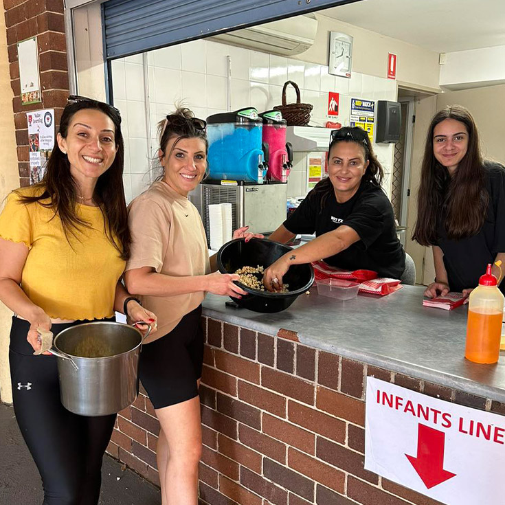 Sacred Heart Catholic Primary School Westmead parents supporting school canteen