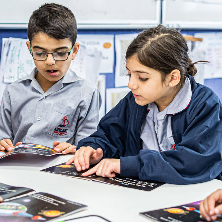 Sacred Heart Catholic Primary School Westmead students learning at desk