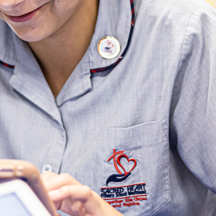 close up shot of Sacred Heart Catholic Primary School Westmead uniform
