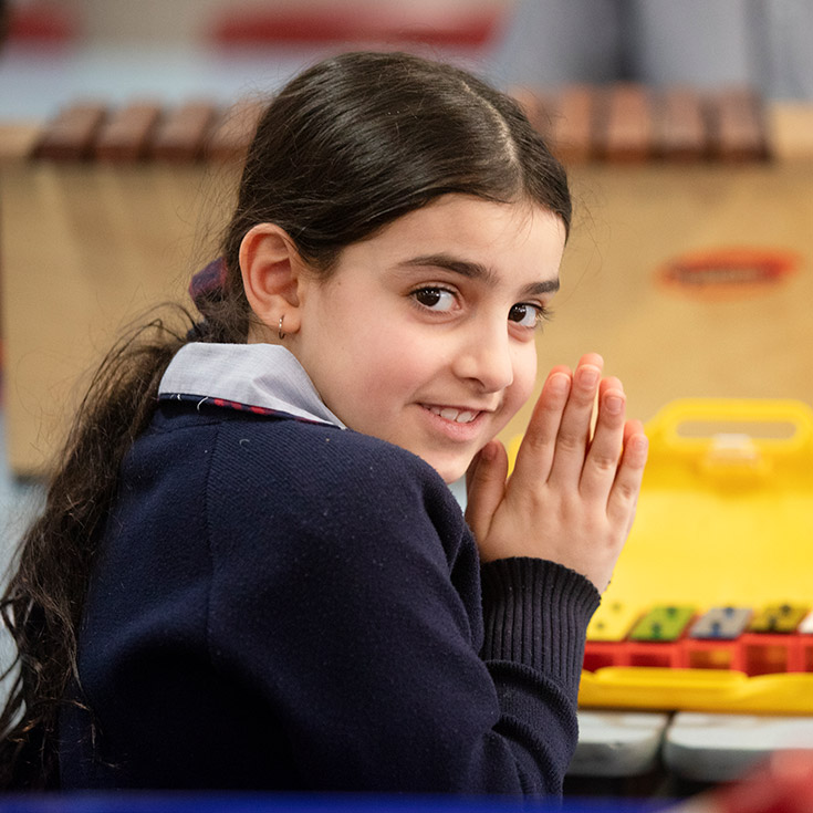 Sacred Heart Catholic Primary School Westmead student praying