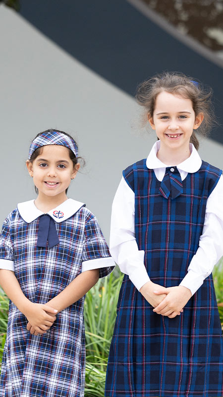 Two Sacred Heart Primary Westmead students